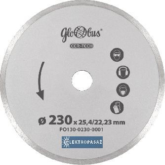 Tarcza diamentowa do cięcia prosta 125x22,23 Cer-Tech do płytek ceramicznych PO130-0125-0001 Globus 1