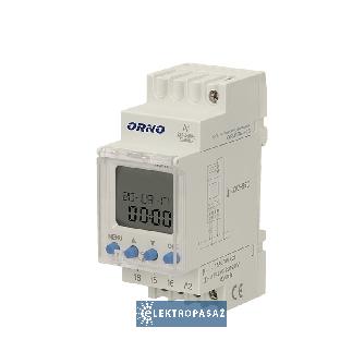 Programator czasowy tygodniowy cyfrowy 1-kan. TH35 16A 230V AC IP20 OR-PRE-433 Orno 1