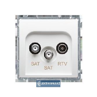 Simon Basic biały p/t gniazdo RTV-SAT-SAT końcowe bez ramki BMZAR+SAT3.1-P2.01/11 Kontakt-Simon 1