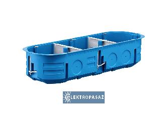 Puszka instalacyjna do płyt g-k 3x60mm płytka 45mm niebieska P3x60K Multibox K 32324203 Simet 1