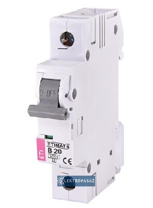 Wyłącznik nadprądowy 1P B 20A 6kA AC ETIMAT 6 002111517 ETI Polam 1