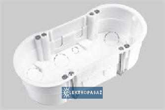 Puszka instalacyjna do płyt g-k 2x60mm płytka 44mm biała 19 Pak-Plast 1
