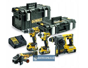 Zestaw narzędzi akumulatorowych Combo DeWalt DCK422P3-QW 18V XR DCG405 + DCH273 + DCD796 + DCF887 + 3x5,0Ah Li-Ion walizka  Tough System DS150 i DS300 1