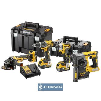 Zestaw narzędzi Combo DeWalt DCK422P3T-QW 18V XR 3x5,0Ah Li-Ion DCG405 + DCH273 + DCD796 + DCF887 2xTSTAK 1