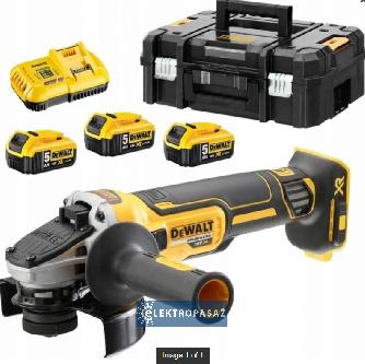 Akumulatorowa szlifierka kątowa DeWalt DCG405P3-QW 18V XR 3x5,0Ah Li-Ion tarcza 125mm TStak 1