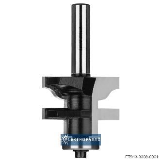 Frez trzpieniowy kształtowy CNC Premium do ramek drzwi mebl. z łoż. doln. D=33,9xH=25,4/d=8 wzdłużny FT913-3308-0001 Globus 1