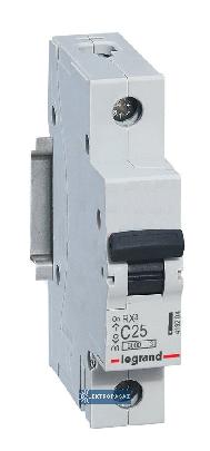 Wyłącznik nadprądowy 1P C  25A  6kA AC S 301 RX3 419204 Legrand 1