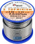 Spoiwo lutownicze Sn60Pb40 fi 2,5mm / 0,25kg Cynel 76823 Toya 1