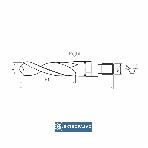 Wiertło HSS pod klamki D=12x50/S=M10/H=87 prawe - z pilotem LS580-1210-0004 Globus 3