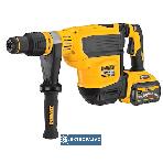 Akumulatorowy młot udarowo-obrotowy z uchwytem SDS-max DeWalt DCH614X2-QW 6,1J 54V XR FlexVolt 2x9,0Ah walizka 2