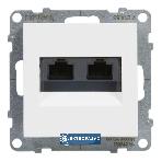 Suno biały gniazdo komputerowe podwójne RJ45 kat.6 UTP bez ramki 721153 Legrand 2