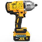 Akumulatorowy klucz udarowy DeWalt DCF900P2T-QW 1/2 cala z pierścieniem zabezp. 1355Nm 18V XR 2x5,0Ah Li-Ion TStak 2