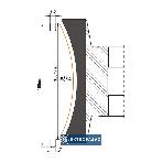 Frez kształtowy ZIB.01 do imitacji bala z płytkami HSS 160x40x160/4z CL560-0160-0002 Globus 3
