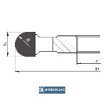 Frez kształtowy HSS półokrągły wypukły Z=4 125x30x24/R=12 CL111-0125-0008 Globus 2