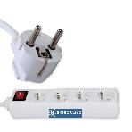Przedłużacz z wyłącznikiem 4x2P+Z  1,5m 10A 3x 1,0mm2 OWY (H05VV-F) IP20 biały PM/4-3-1,5M+W Rum-Lux 1