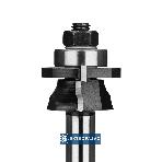 Frez trzpieniowy kształtowy CNC Premium z łoż. doln. do ramek drzwi meblowych D=33xH=19/d=12 wzdłużny FT915-3312-0001 Globus 2