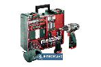 Wiertarko-wkrętarka akumulatorowa Metabo PowerMaxx BS 12V 2x2,0Ah Li-Power + mobilny warsztat walizka 600080880 1