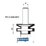 Frez trzpieniowy kształtowy CNC Premium do ramek drzwi mebl. z łoż. doln. D=33,9xH=25,4/d=8 wzdłużny FT913-3308-0001 Globus 2