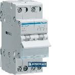 Modułowy przełącznik instalacyjny I-0-II 25A 2P 230VAC punkt wspólny od góry SFT225 Hager Polo 1