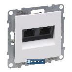 Suno biały gniazdo komputerowe podwójne RJ45 kat.6 UTP bez ramki 721153 Legrand 1