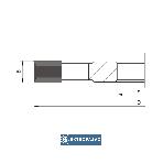 Frez kształtowy HSS prosty z nacinakami Z=2 N=2 180x30x8 frezowanie wpustów wręgów CL021-0180-0002 Globus 2