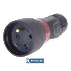 Gniazdo przenośne gumowe z dławnicą i autozaciskiem 2P+Z 230V 16A IP44 IK08 czarne Helmo 050111 Legrand 1