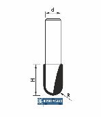 Frez trzpieniowy CNC Premium półokrągły tzw. kule D=28,6xH=38,1/d=12 R=14,3 FT919-2812-0001 Globus 4