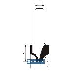 Frez trzpieniowy zaokrąglający CNC Premium D=19,5xH=11,8/d=12 R=11,8 FT904-1912-0001 Globus 3