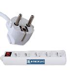 Przedłużacz z wyłącznikiem 5x2P+Z  5,0m 10A 3x 1,0mm2 OWY (H05VV-F) IP20 biały PM-5-3-5M+W Rum-Lux 1