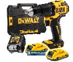 Wiertarko-wkrętarka udarowa DeWalt DCD709D2T-QW 65Nm 18V XR 2x2,0Ah Li-Ion TSTAK 1