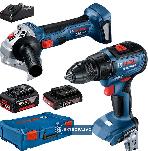 Bosch zestaw Combo  18V GSR 18V-50 + GWS 180-LI  1x2.0 Ah 1x5.0 Ah Li-Ion 0615990M47 1