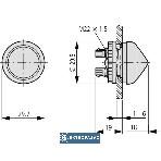 Główka lampki sygnalizacyjnej 22mm płaska żółta M22-L-Y 216774 Eaton 2