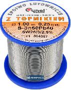 Spoiwo lutownicze Sn60Pb40 fi 1,0mm / 0,25kg Cynel 76811 Toya 1