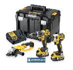 Zestaw narzędzi Combo DeWalt DCK383P2T-QW 18V 2x5,0Ah Li-Ion DCD796+DCF887+DCG412 TSTAK 1
