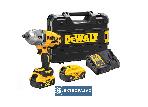 Akumulatorowy klucz udarowy DeWalt DCF900P2T-QW 1/2 cala z pierścieniem zabezp. 1355Nm 18V XR 2x5,0Ah Li-Ion TStak 1