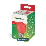 Żarówka LED kulka E27  1,0W czerwona Spectrum WOJ+11795 Wojnarowscy 2