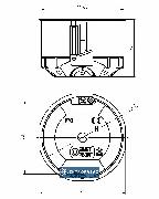 Puszka instalacyjna podtynkowa do płyt g-k fi 60x 46mm pomarańcz. P60KF 31040008 Simet 3