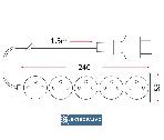 Przedłużacz 5x2P+Z  1,5m 10A 3x 1,0mm2 OWY (H05VV-F) IP20 biały PM-5-3-1,5M Rum-Lux 2