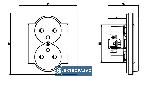 Sonata biały p/t gniazdo podwójne z uziemieniem 2x2P+Z z ramką GP-2RZ/00 Ospel 2