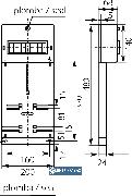 Tablica licznikowo-rozdzielcza 480x200mm 1F/3F + mod. 1x 9 N+PE IP20 IK07 szara TLR-1F/3F 10.1 Elektro-plast Opatówek 2