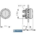 Główka lampki sygnalizacyjnej 22mm płaska zielona M22-L-G 216773 Eaton 2