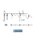 Piła tarczowa HM z wyrzutnikiem wióra 400x30x4,0/2,8/36z GS20 do cięcia wzdłużn. i poprzeczn. PS016-0400-0001 Globus 2