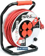 Przedłużacz bębnowy 50m 4x2P+Z 16A 3x2,5mm2 OW (H05RR-F) IP44 czerwony Yato YT-8108 Toya 1