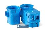 Puszka podtynkowa 2x60mm ekstragłęboka 80 mm szeregowa do elektroniki SE2x60G niebieska 34159203 Simet 4