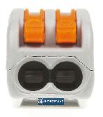 Szybkozłączka z dźwigniami 2x 0,08-4,0mm2 szara 222-412 Wago 3