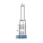 Frez trzpieniowy z wym. pytkami HM prosty D=16xH=12/d=8 FT401-0008-0001 Globus 2