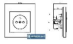 Sonata biały p/t gniazdo pojedyncze z uziemieniem 2P+Z bez ramki GP-1RZ/M/00 Ospel 2