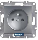 Asfora stal p/t gniazdo pojedyncze z uziemieniem 2P+Z bez ramki EPH2800162 Schneider 1