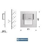 Oprawa schodowa LED 0,4W 15lm 12V DC biała ciepła IP20 stal szlachetna Tango mini ML-TMI-K-H-1-PL-00-01 Skoff wyprzedaż 2