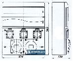 Rozdzielnica budowlana z okienkiem 1x16A 5P + 1x32A 5P + 3x2P+Z 230V + moduły 1x13 N+PE IP44 6634-001 Polam Nakło 2